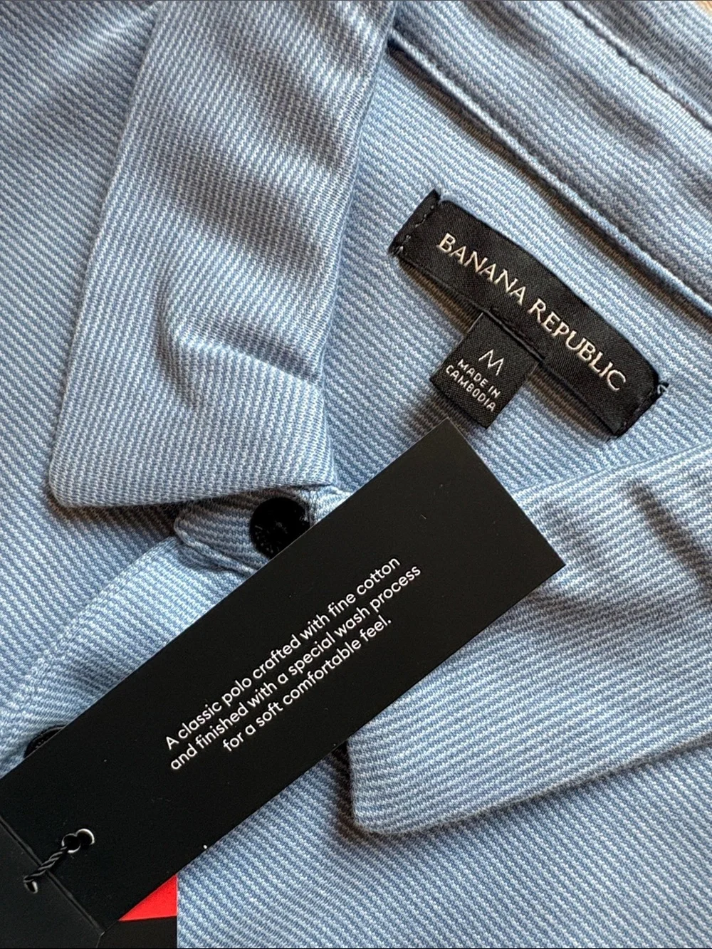 Banana Republic Light Blue Men's Polo Shirt